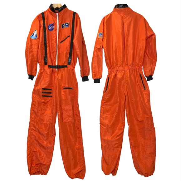 Underwraps Astronaut Halloween Costume Adlt OS Orange NASA Space Shuttle Cosplay - Picture 1 of 9